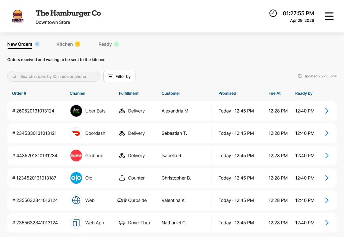 Early Order Management wireframe